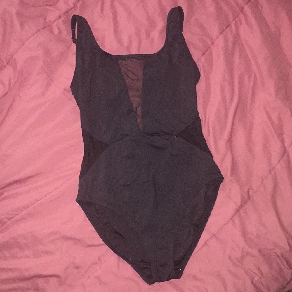 Cutout mesh one piece swimsuit